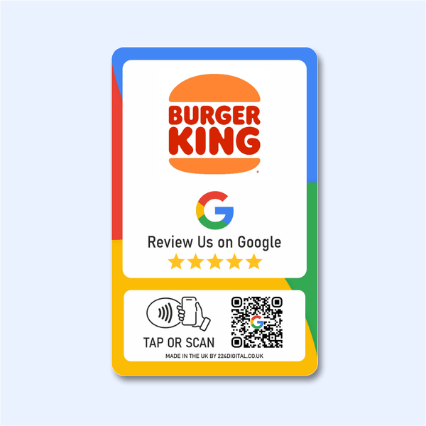 Custom Branded Google Review Card - Tap and Scan - 224 DIGITAL