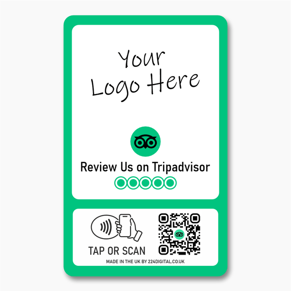 Custom Branded Tripadvisor Review Card - Tap and Scan - 224 DIGITAL