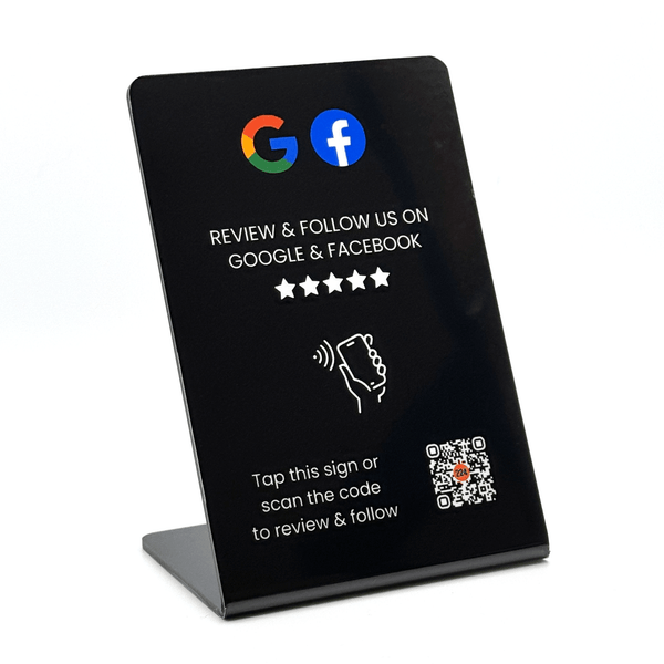 Google & Facebook Tap to Review Cafe Stand - 224 DIGITAL