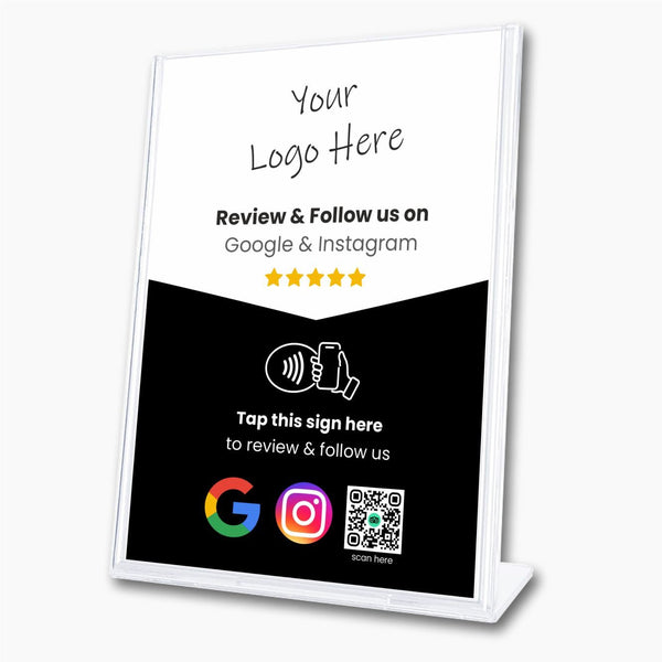 Google & Instagram Multilink Review & Follow Sign - 224 DIGITAL