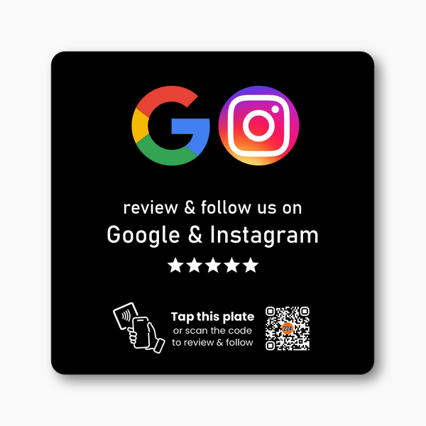 Google & Instagram Review & Follow Plate - 224 DIGITAL