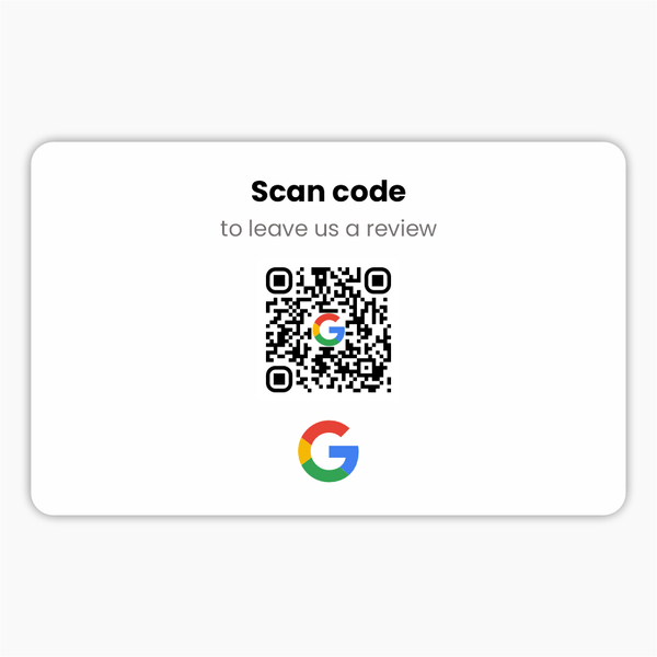 Google Restaurant Review Card & A6 Sign Bundle - Custom Branded - Tap and Scan - 224 DIGITAL