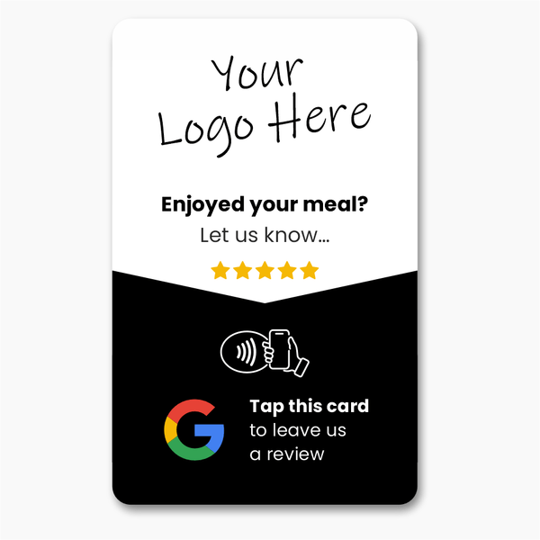 Google Restaurant Review Card & A6 Sign Bundle - Custom Branded - Tap and Scan - 224 DIGITAL