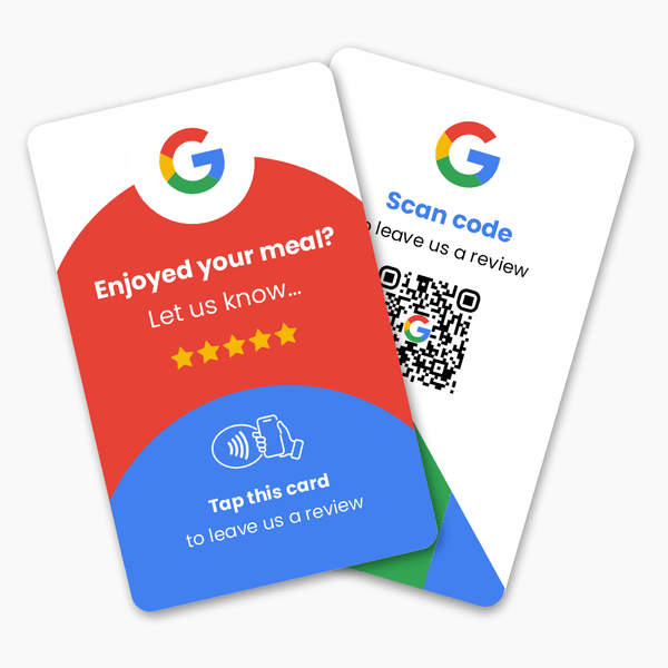 Google Restaurant Review Card & A6 Sign Bundle - Tap and Scan - 224 DIGITAL