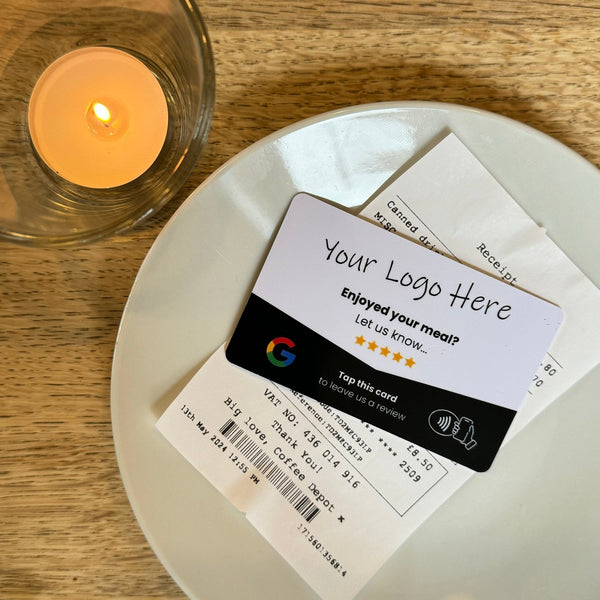 Google Restaurant Review Card - Custom Branded - Tap and Scan - 224 DIGITAL