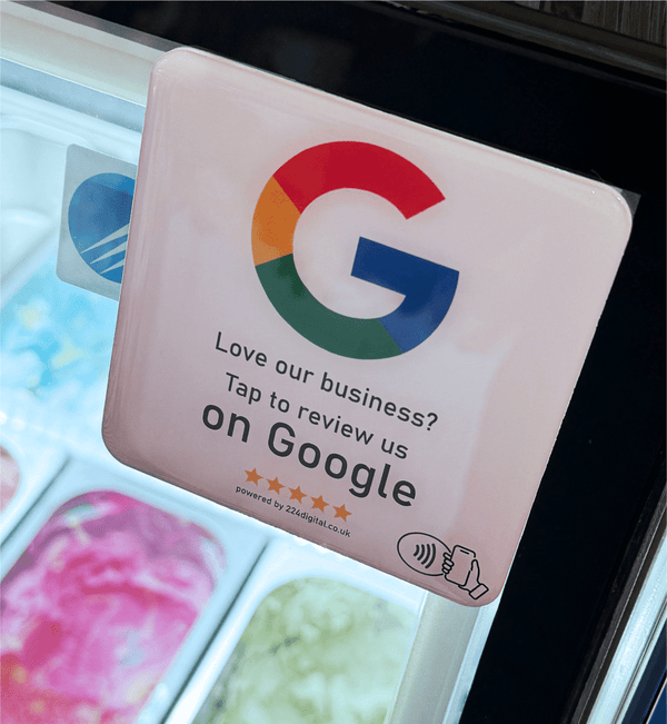 Google Review Plate - Self Adhesive - NFC only - 224 DIGITAL