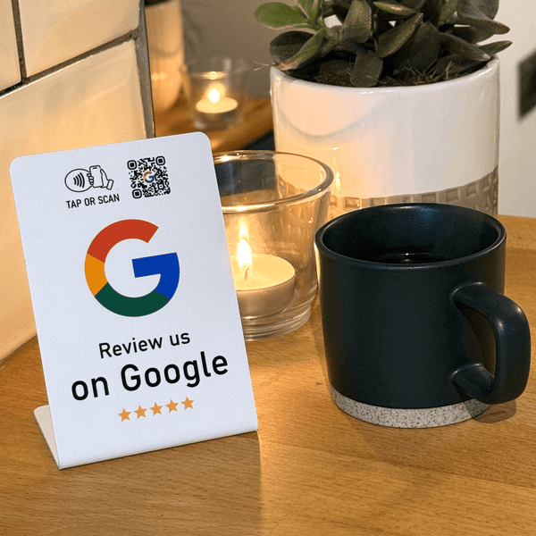 Google Tap to Review Cafe Stand - 224 DIGITAL