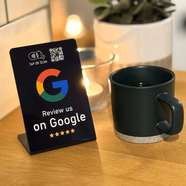 Google Tap to Review Cafe Stand - 224 DIGITAL