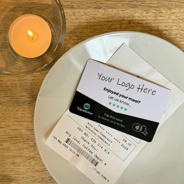 Tripadvisor Restaurant Review Card & A6 Sign Bundle - Custom Branded - Tap and Scan - 224 DIGITAL