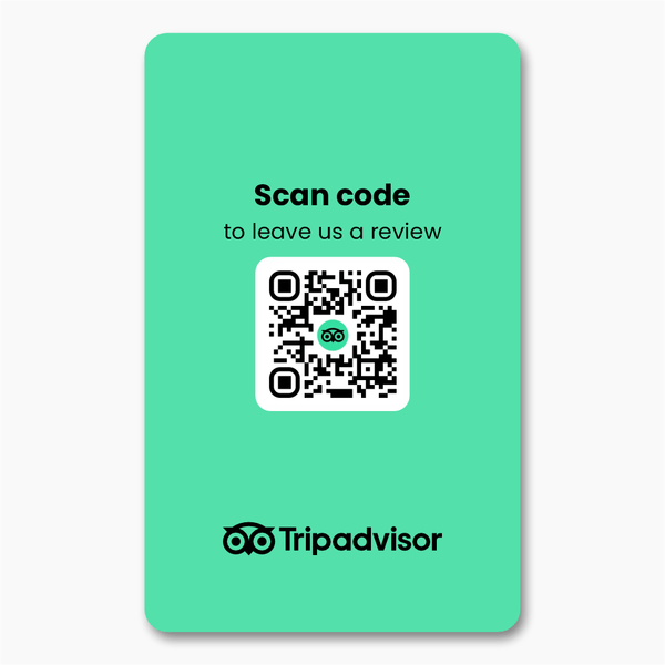 Tripadvisor Restaurant Review Card & A6 Sign Bundle - Custom Branded - Tap and Scan - 224 DIGITAL