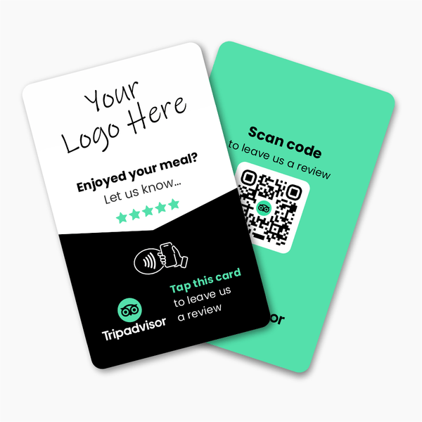 Tripadvisor Restaurant Review Card & A6 Sign Bundle - Custom Branded - Tap and Scan - 224 DIGITAL