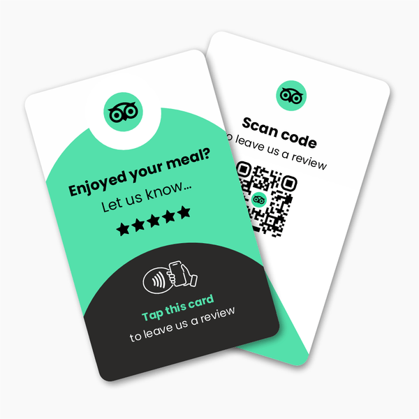 Tripadvisor Restaurant Review Card & A6 Sign Bundle - Tap and Scan - 224 DIGITAL