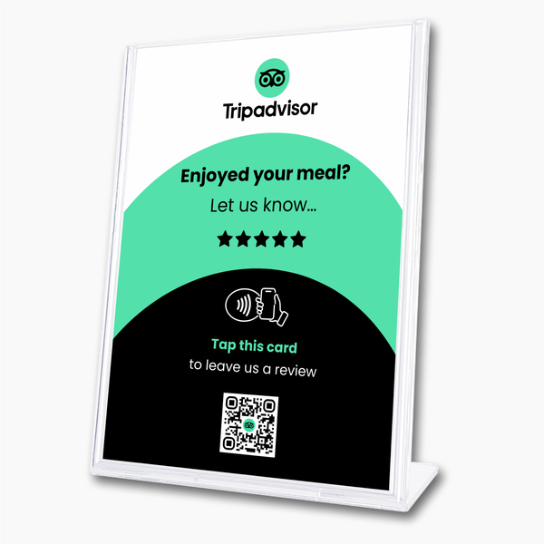 Tripadvisor Restaurant Review Card & A6 Sign Bundle - Tap and Scan - 224 DIGITAL